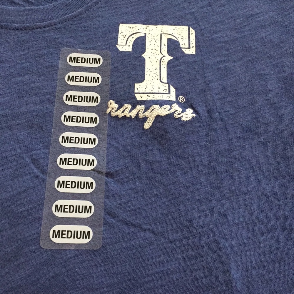 Texas Rangers Blue Blouse 100% Cotton Medium Cool - Picture 5 of 16